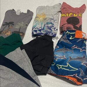 Lot kid  Mixed Tops & Swim Shorts - Shark Print Blue